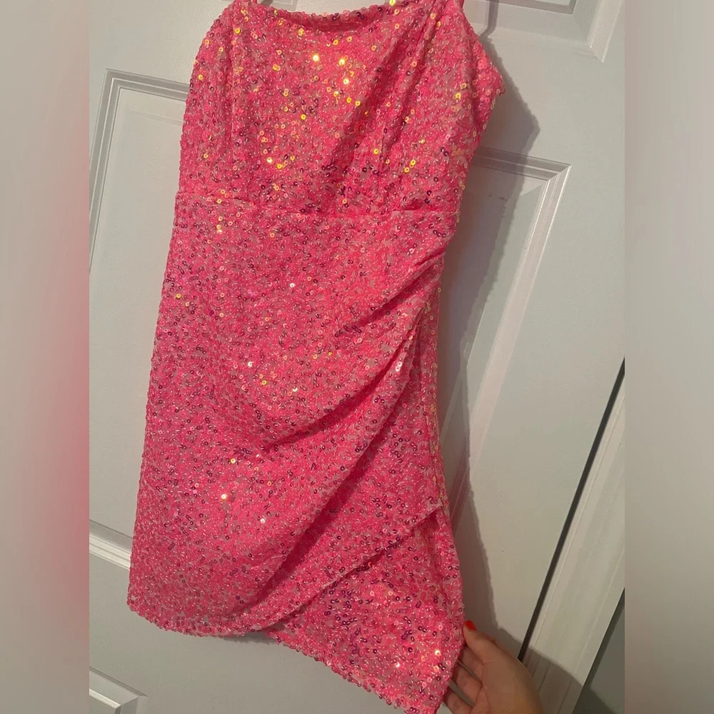 Hot Pink Midnight Doll Homecoming/Cocktail Dress - Picture 3 of 8